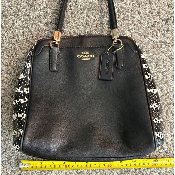 Coach Handbags - Vintage Coach Minetta Crossbody Satchel, Black Snakeskin Accent